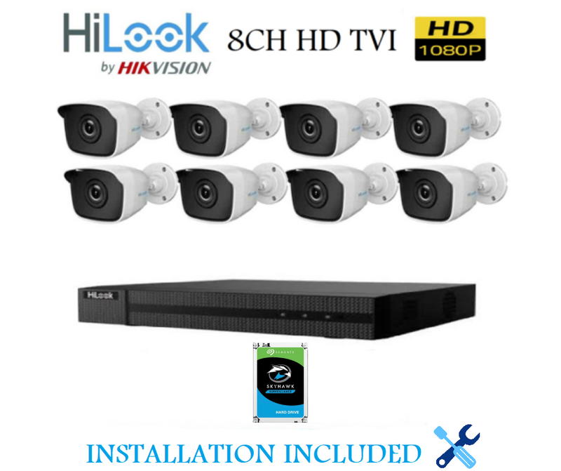 8CH HD TVI Bundle Package with 2TB HDD - Installed