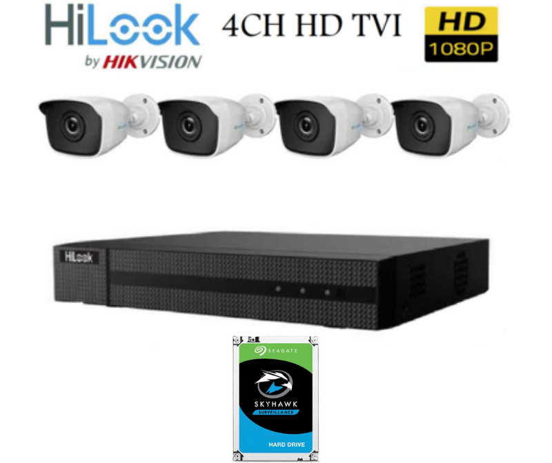 4CH HD TVI Bundle Package with 1TB HDD