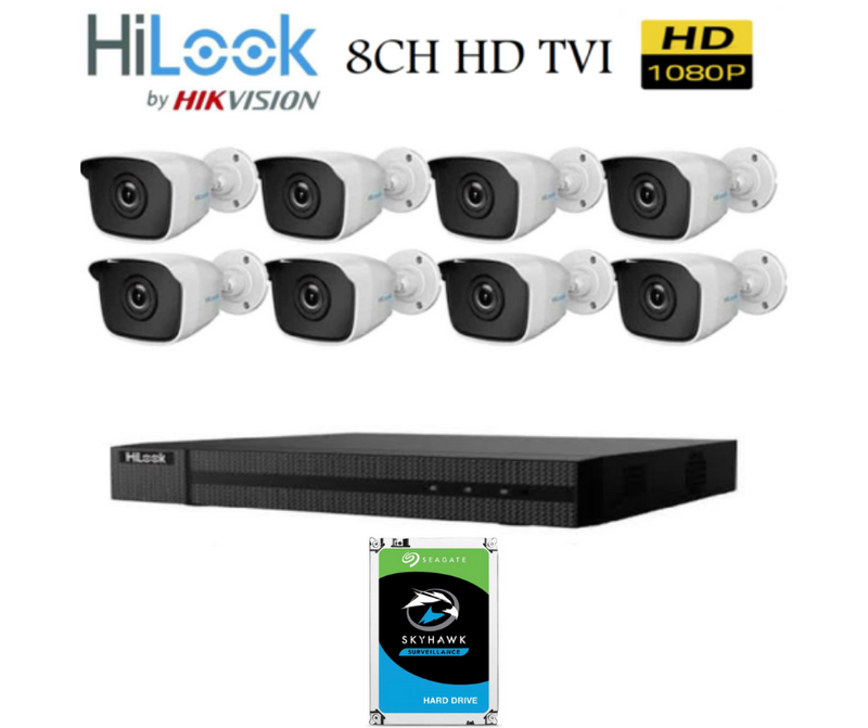 8CH HD TVI Bundle Package with 2TB HDD