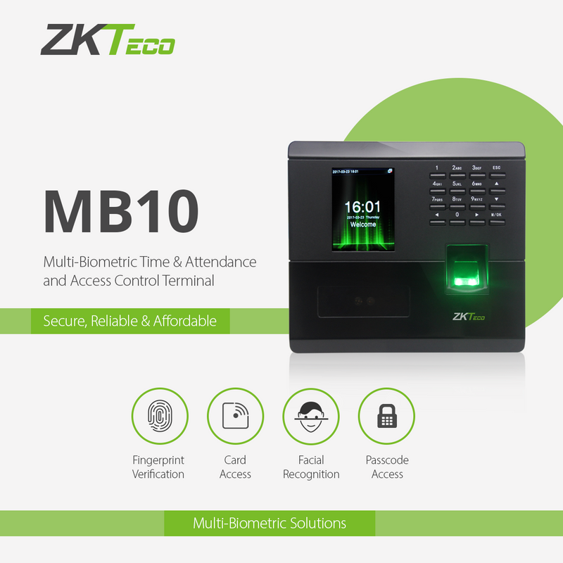 MB10 Multi Biometric Time & Attendance