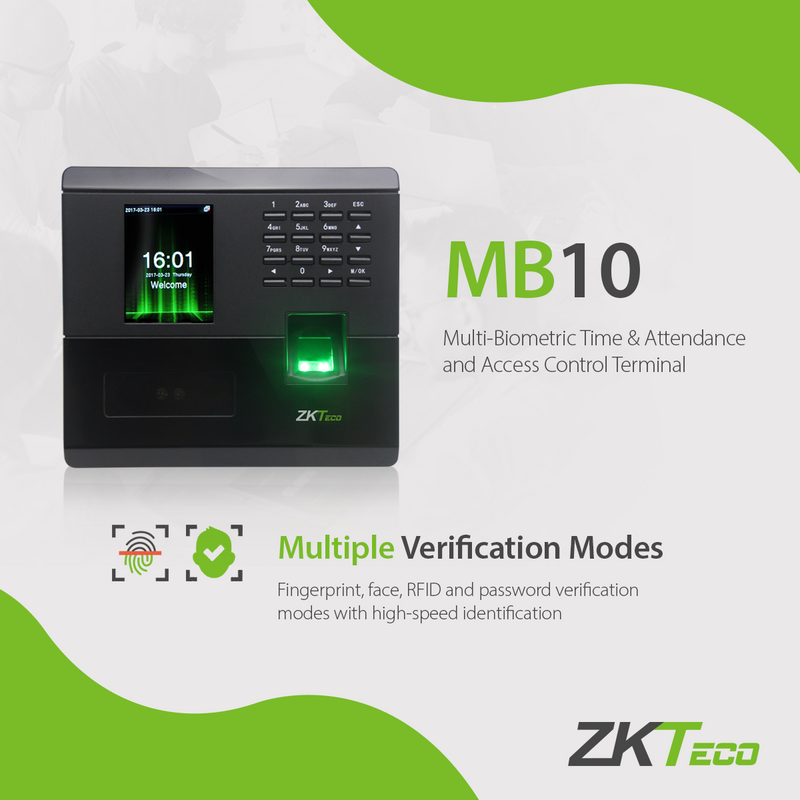 MB10 Multi Biometric Time & Attendance